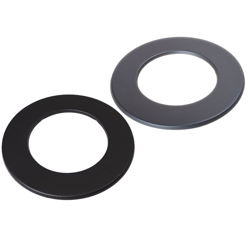 Wandrosette 50mm für 2mm Rohr DN 150mm Schwarz Senotherm-Lack