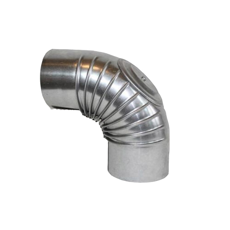 Ofenrohr Bogen 90° mit Tür FAL DN 120mm