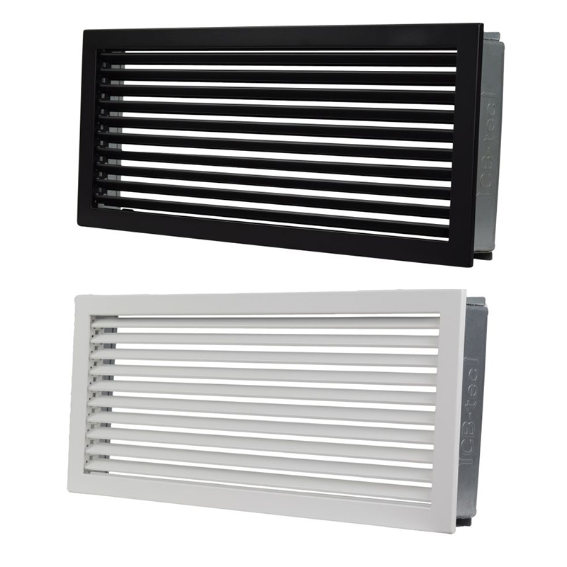 Kaltluftgitter Weiß 45x15cm für Kachelöfen und Kamine