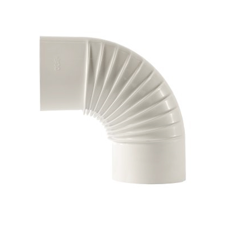 Ofenrohr emailliert weiß DN 120mm Bogen 90° gerippt ohne Tür Standard Line
