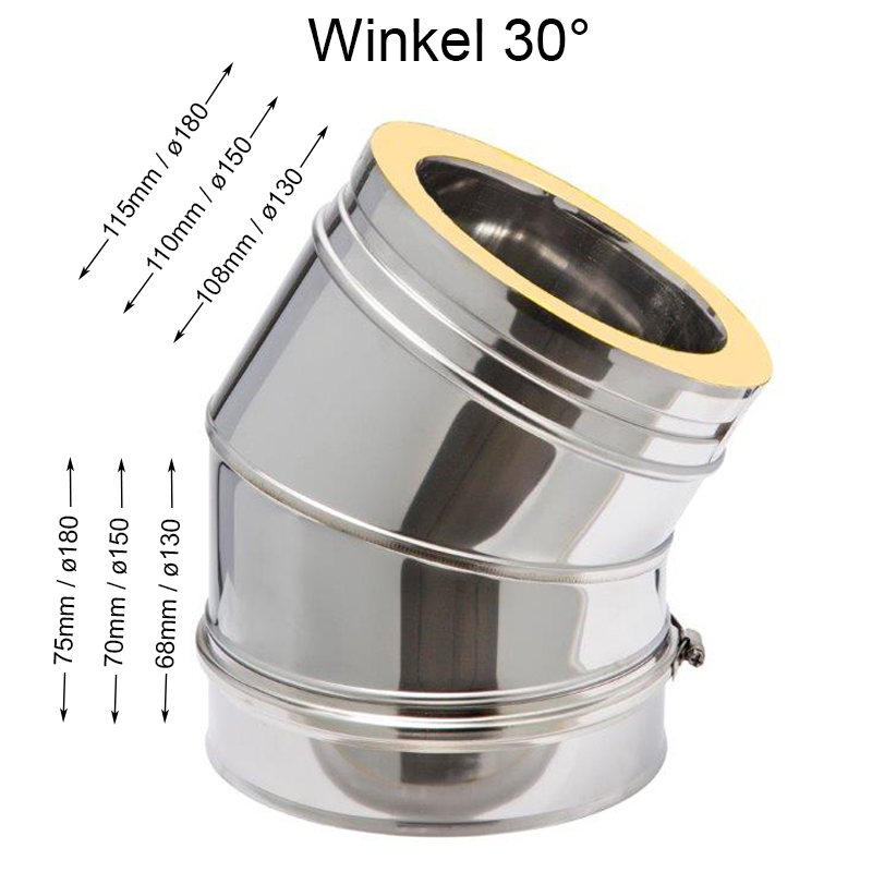 DW Complete Bogen 30° 180mm