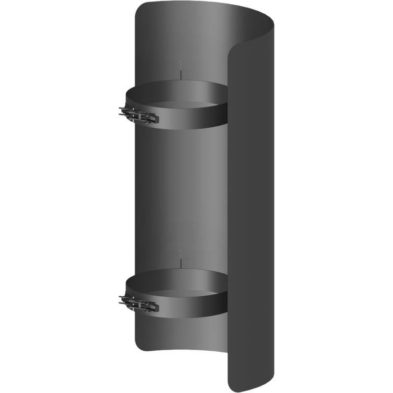 Ofenrohr Strahlungsschutz Länge= 500 mm DN 120mm schwarz