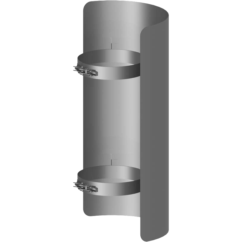 Ofenrohr Strahlungsschutz Länge= 500 mm DN 150mm gussgrau