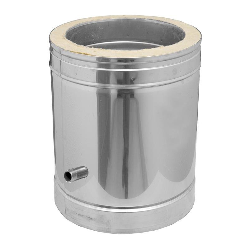 055/DN130 DW6 Element mit Kondensatablauf 330/270 mm Dinak inkl. Klemmband