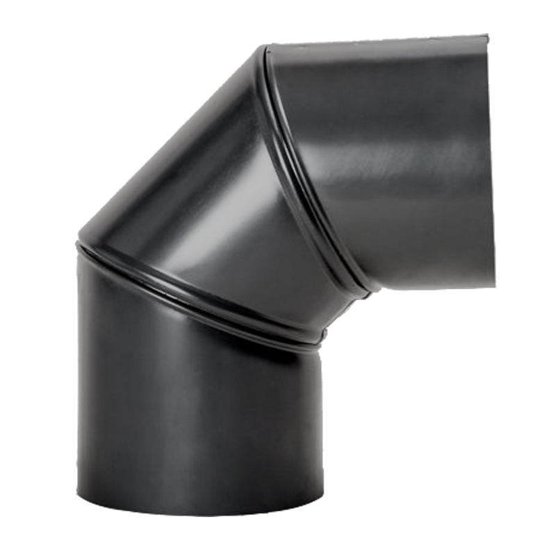 Ofenrohr Bogen verstellbar 0-90° ohne Tür gebläut DN 110mm
