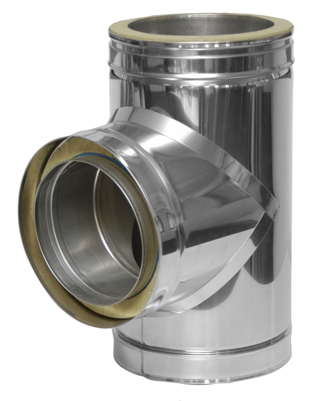 Raab DW-FU T-Stück KAGO DN160 doppelwandig 0,6mm 2. Wahl evtl. Lagerspuren