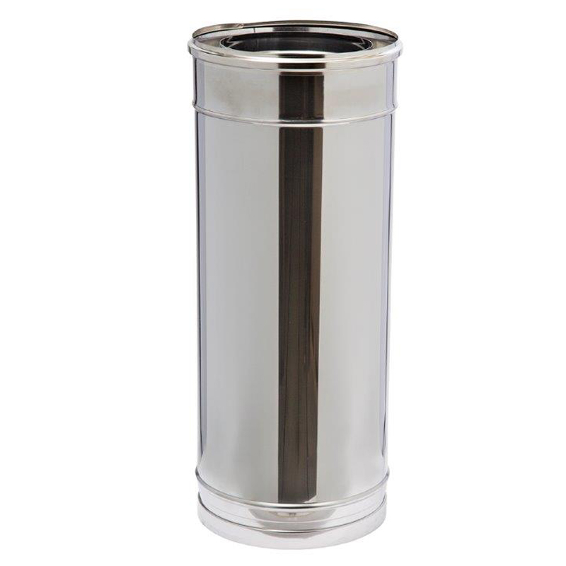 Raab Edelstahl DW-FU KAGO Längenelement 500 mm DN225 doppelwandig 0,6mm 2. Wahl evtl. Lagerspuren