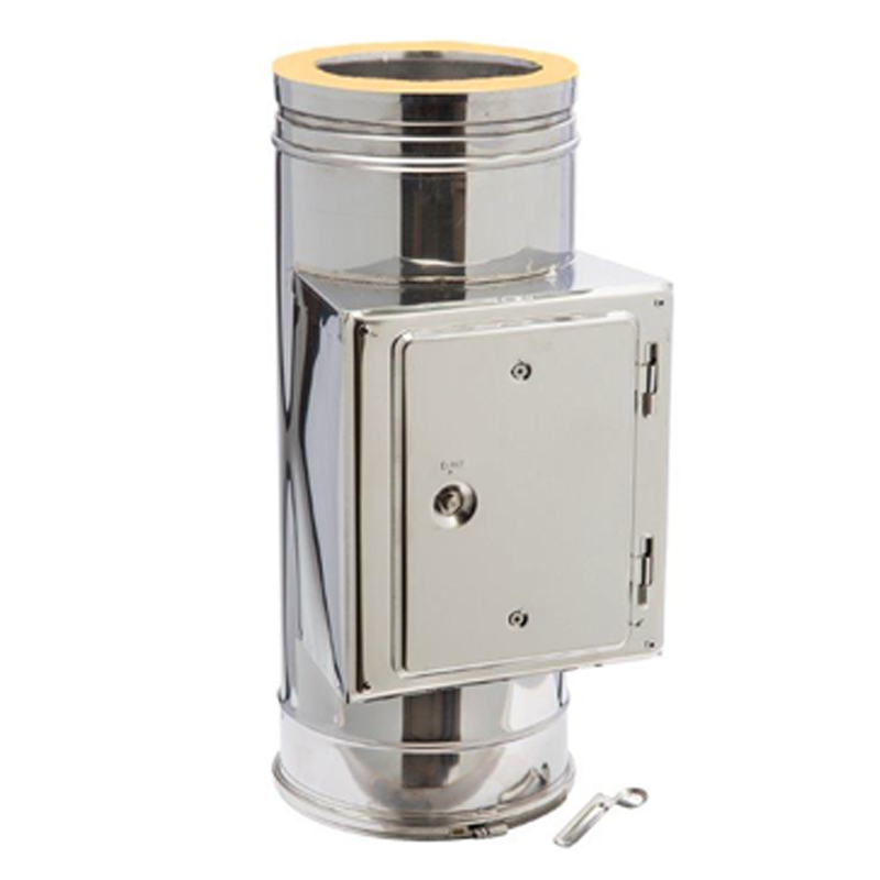 Raab Edelstahl DW-FU KAGO Putztür 500 mm DN130 doppelwandig 0,6mm 2. Wahl evtl. Lagerspuren