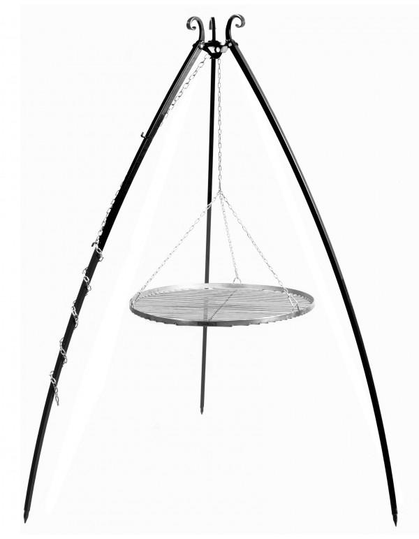 Dreibein 2,0m Schwenkgrill 50 60 70 80cm Edelstahl Outdoor Grillartikel Grill