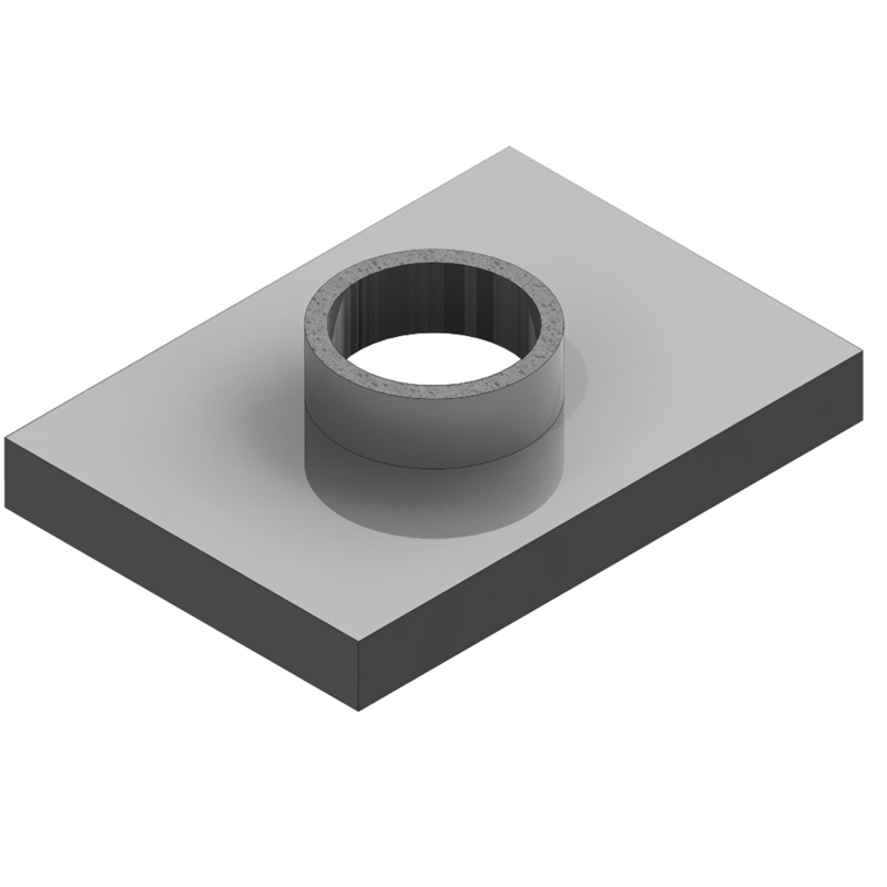 Jeremias Kaminabdeckung mit rundem Ausschnitt und Stutzen Doppelwandig für Schornsteinerhöhung Schornsteinabdeckung aus Edelstahl für Ziegel und Betonschornsteine