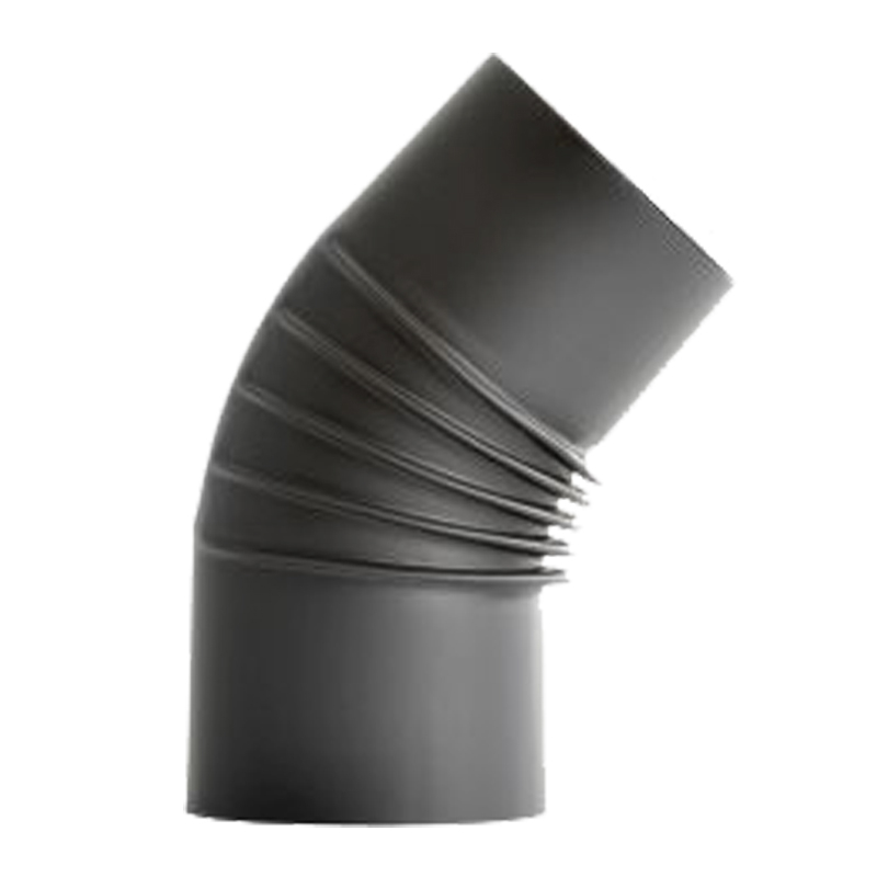 Ofenrohr Bogen 45° ohne Tür gebläut DN 110mm