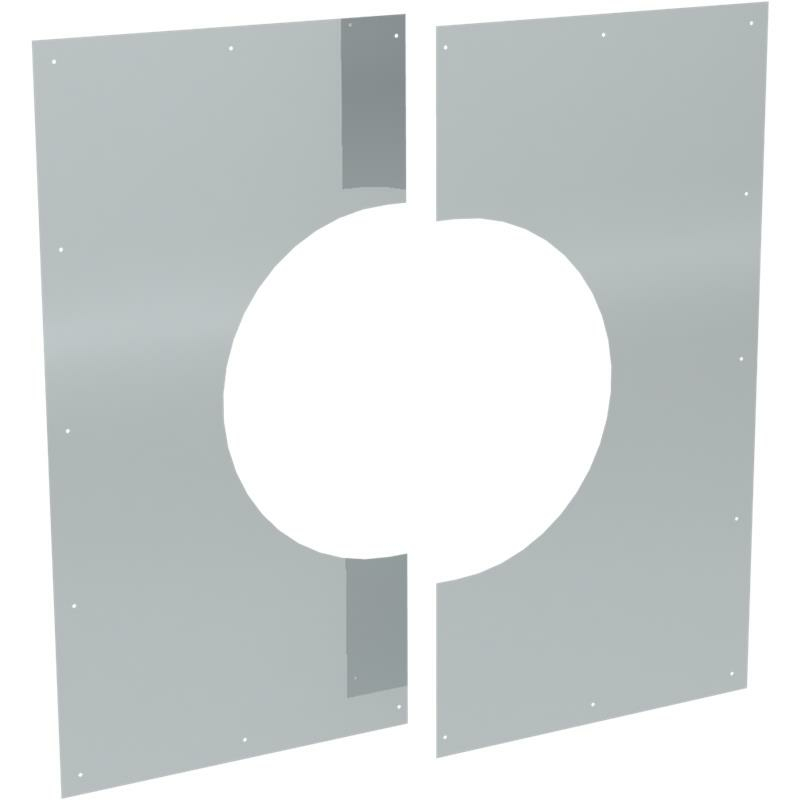 Raab DW-FU Wand- Deckenblende zweiteilig mit Hinterlüftung DN160 Lochmaß 220mm 90° mit Hinterlüftung 2. Wahl evtl. Lagerspuren