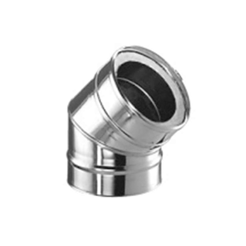 Raab Edelstahl DW-FU KAGO 45° Bogen DN160 doppelwandig 2. Wahl evtl. Lagerspuren