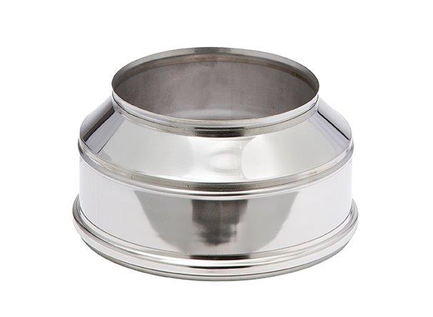 Raab Edelstahl DW-FU KAGO Mündungsabschluss DN250 doppelwandig 0,6mm 2. Wahl evtl. Lagerspuren