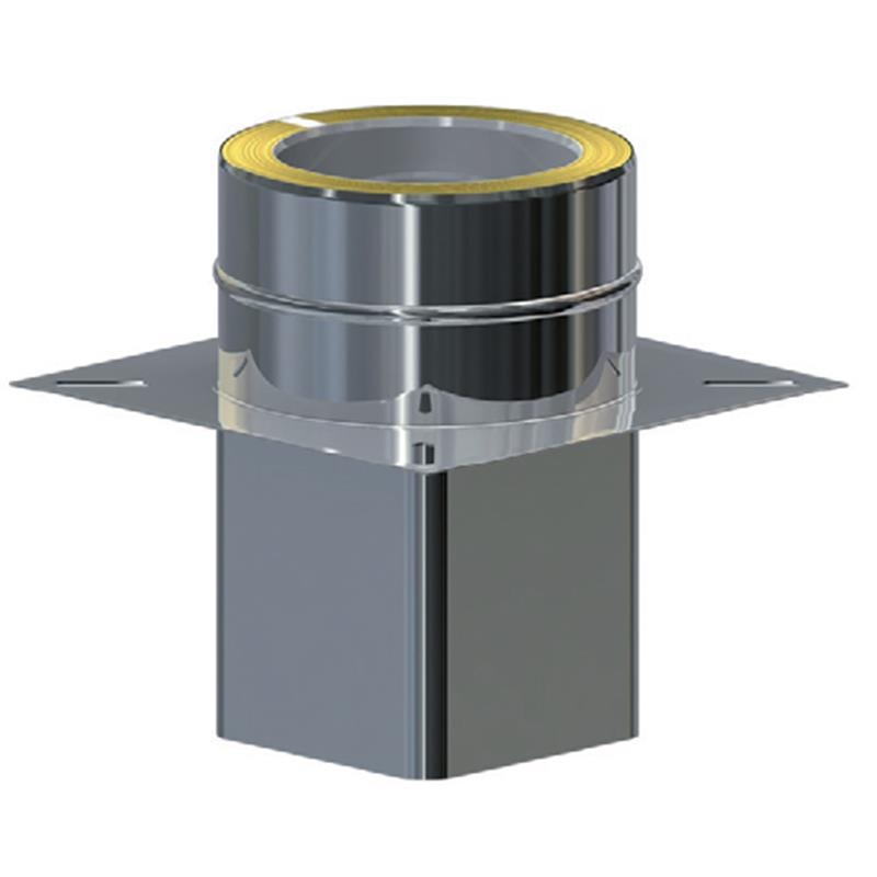 MK DW PREMIUM Kaminfuß ofen mit anderem Einschub rund oder eckig DN120