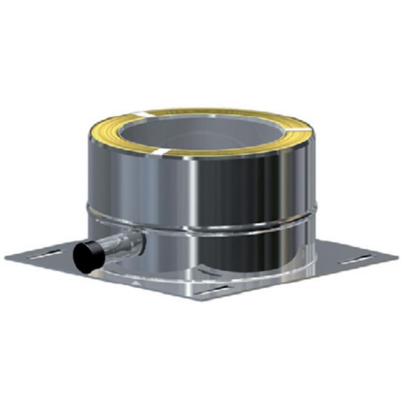 MK DW Premium Kaminfuß universal DN120 für Edelstahlschornstein System MKKD mit Dichtung