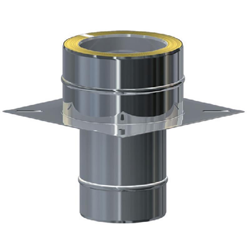 MK DW Premium Kaminfuß für Schornsteinverlängerung DN300 für Edelstahlschornstein System MKKD mit Dichtung