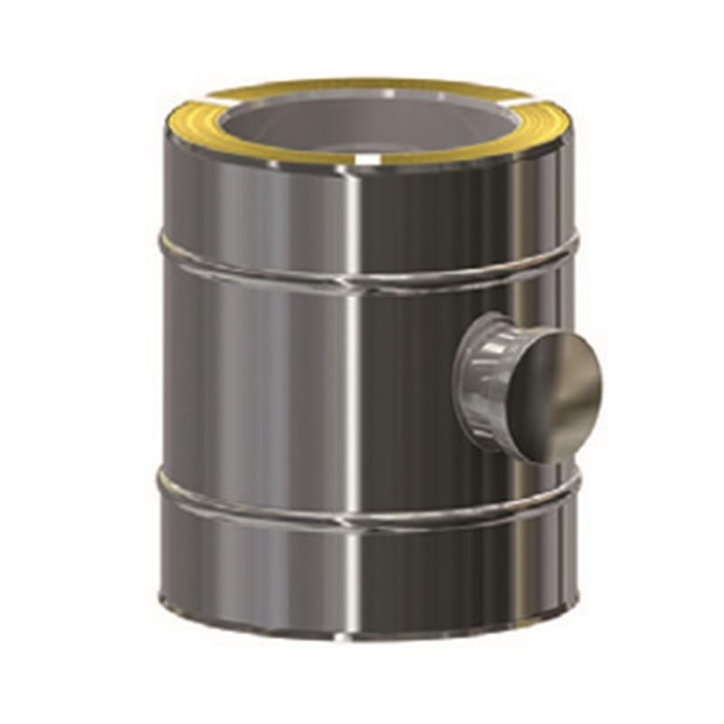 MK DW Premium Längenelement L= 250mm mit Meßstutzen 64x4 DN200 für Edelstahlschornstein System MKKD mit Dichtung