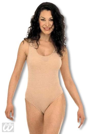 Hautfarbener ärmelloser Damenbody Large