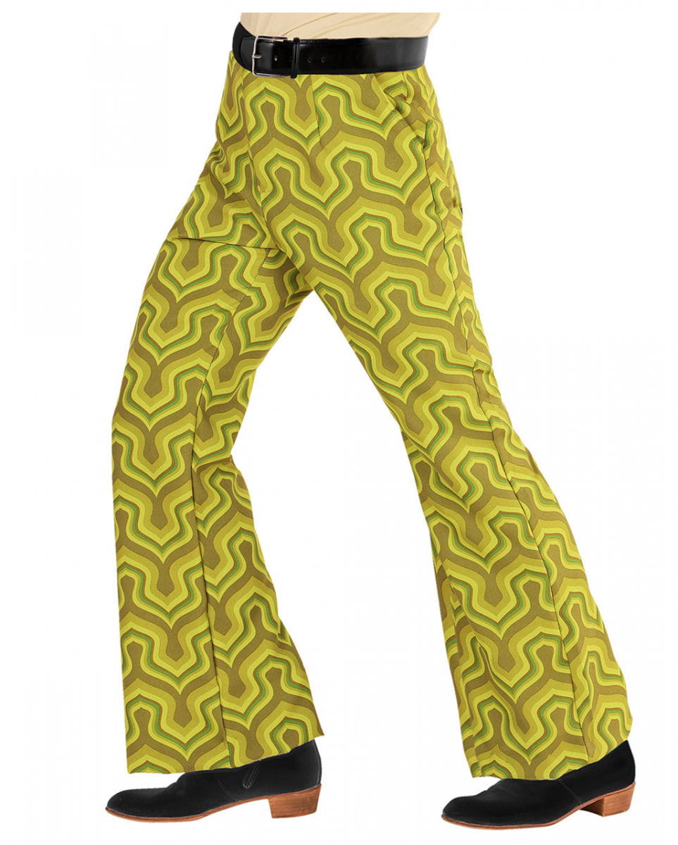 Grüne 70er Jahre Schlaghose