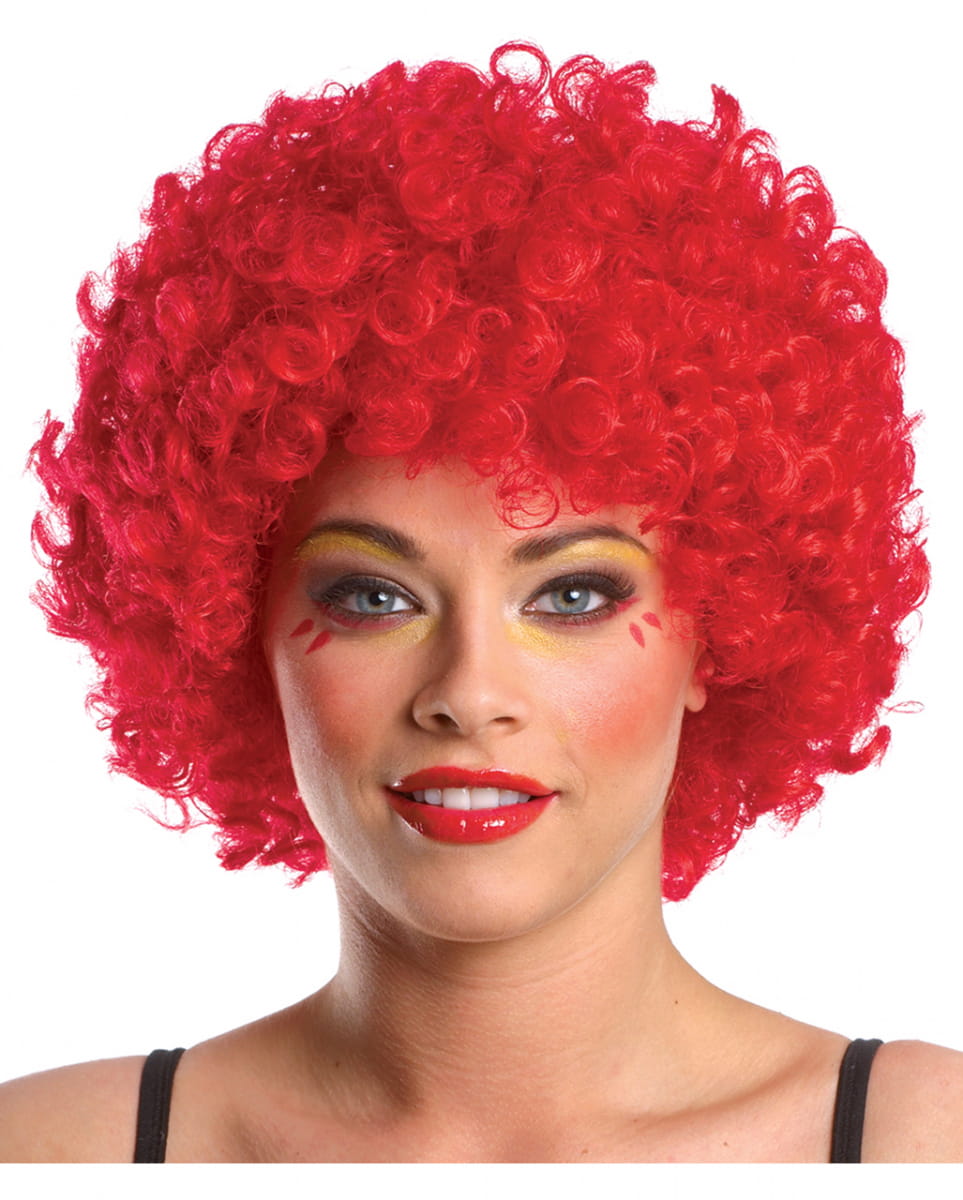 Afro Clown Perücke rot
