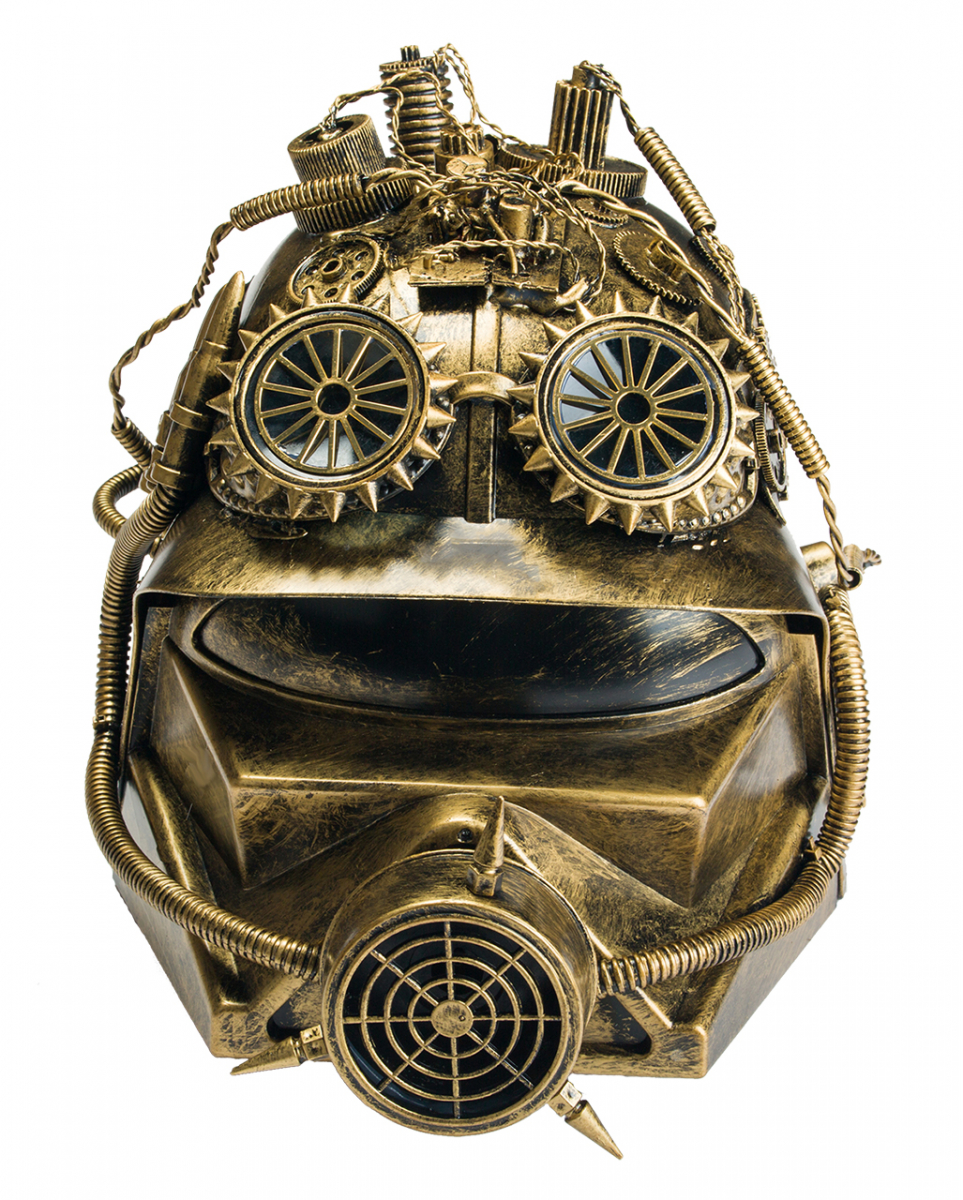 Steampunk Alien Helm mit Gasmaske