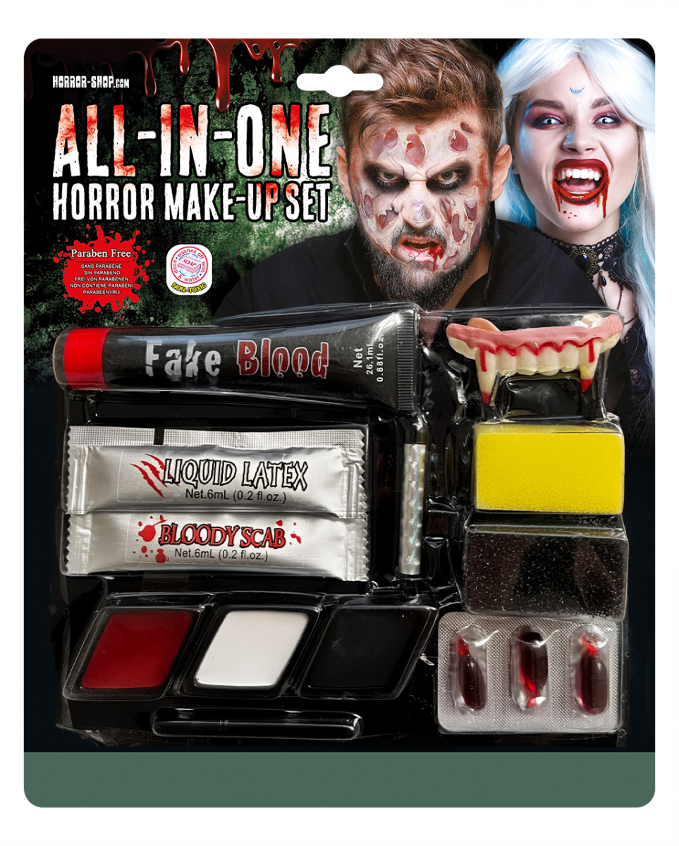 All in One Horror Make-up Set 14-tlg