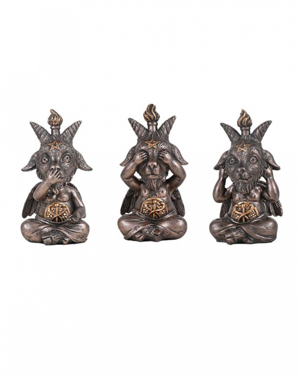 See, Speak, Hear No Evil - Baphomet Figuren