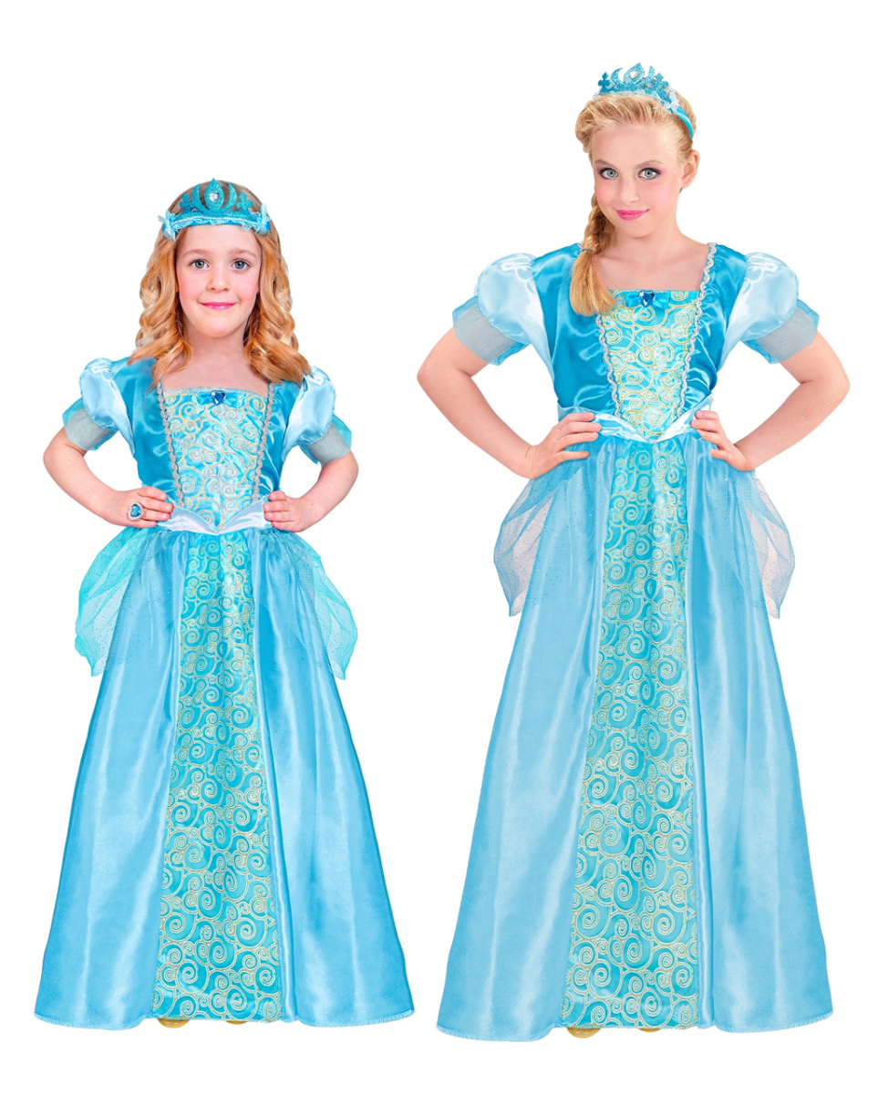 Blaues Eisprinzessin Kinderkostüm