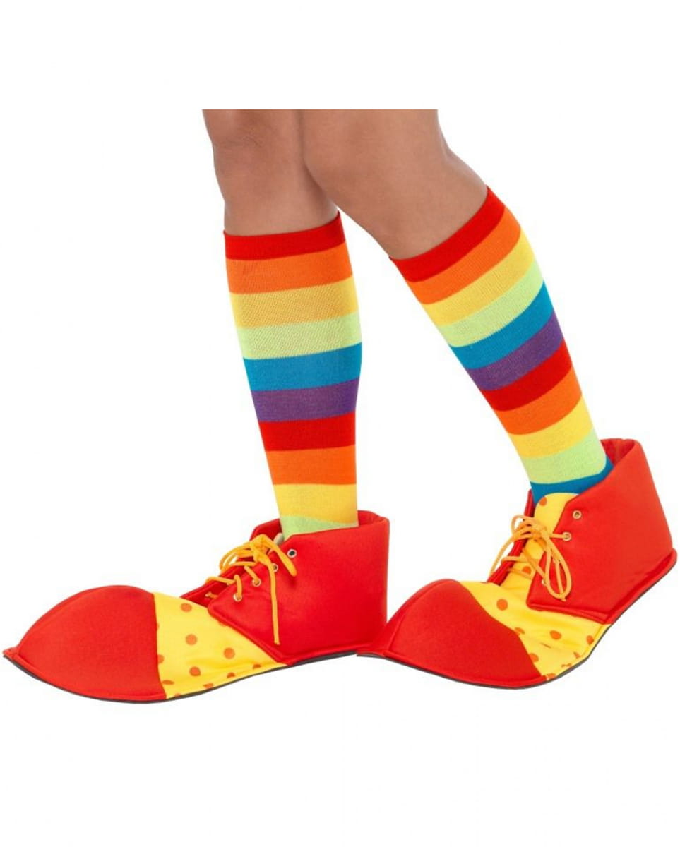 Rot-gelbe Clown Schuhe
