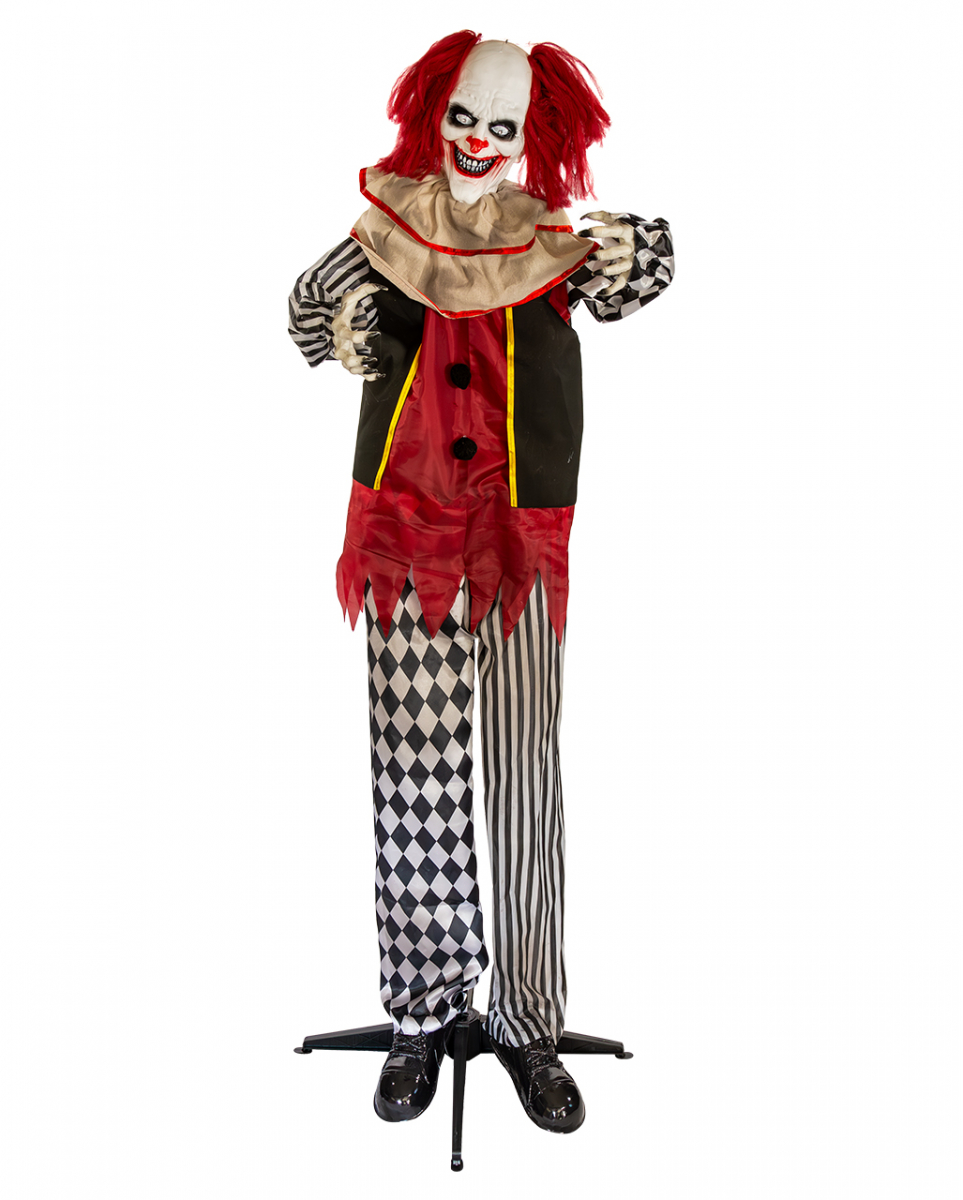 Dämonischer Killerclown als Halloween Animatronic 170cm