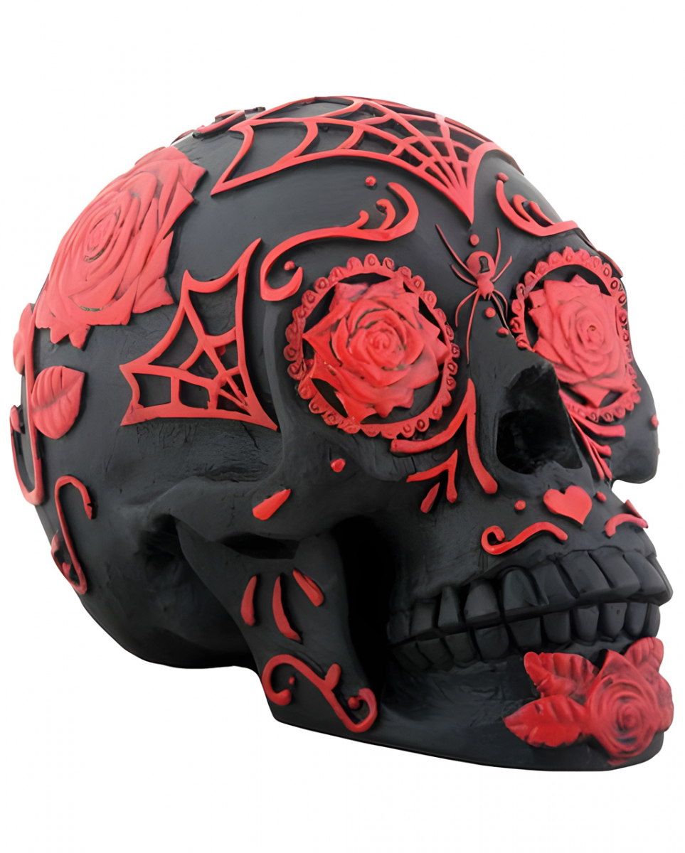 Tag der Toten - Schwarzer Sugar Skull 12cm