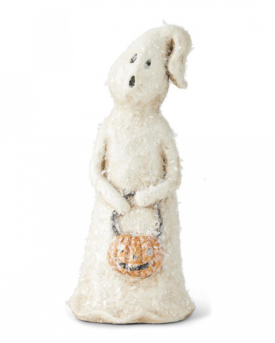Geist mit Kürbis & Glitter Halloween Figur 20cm