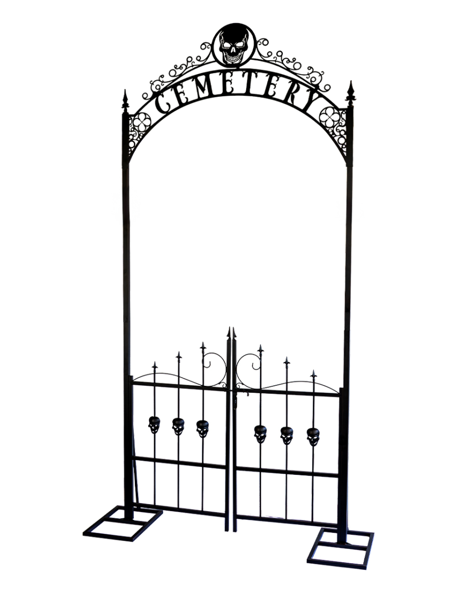Gothic Cemetery Friedhofs Torbogen mit Gatter 2,85m