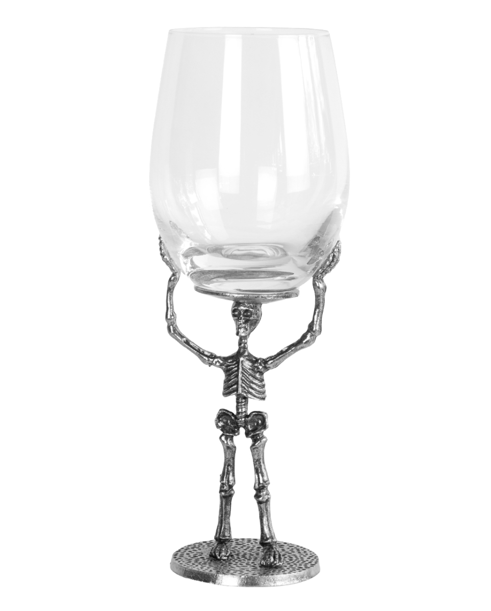 Gothic Heritage Weinglas mit Skelett 500ml