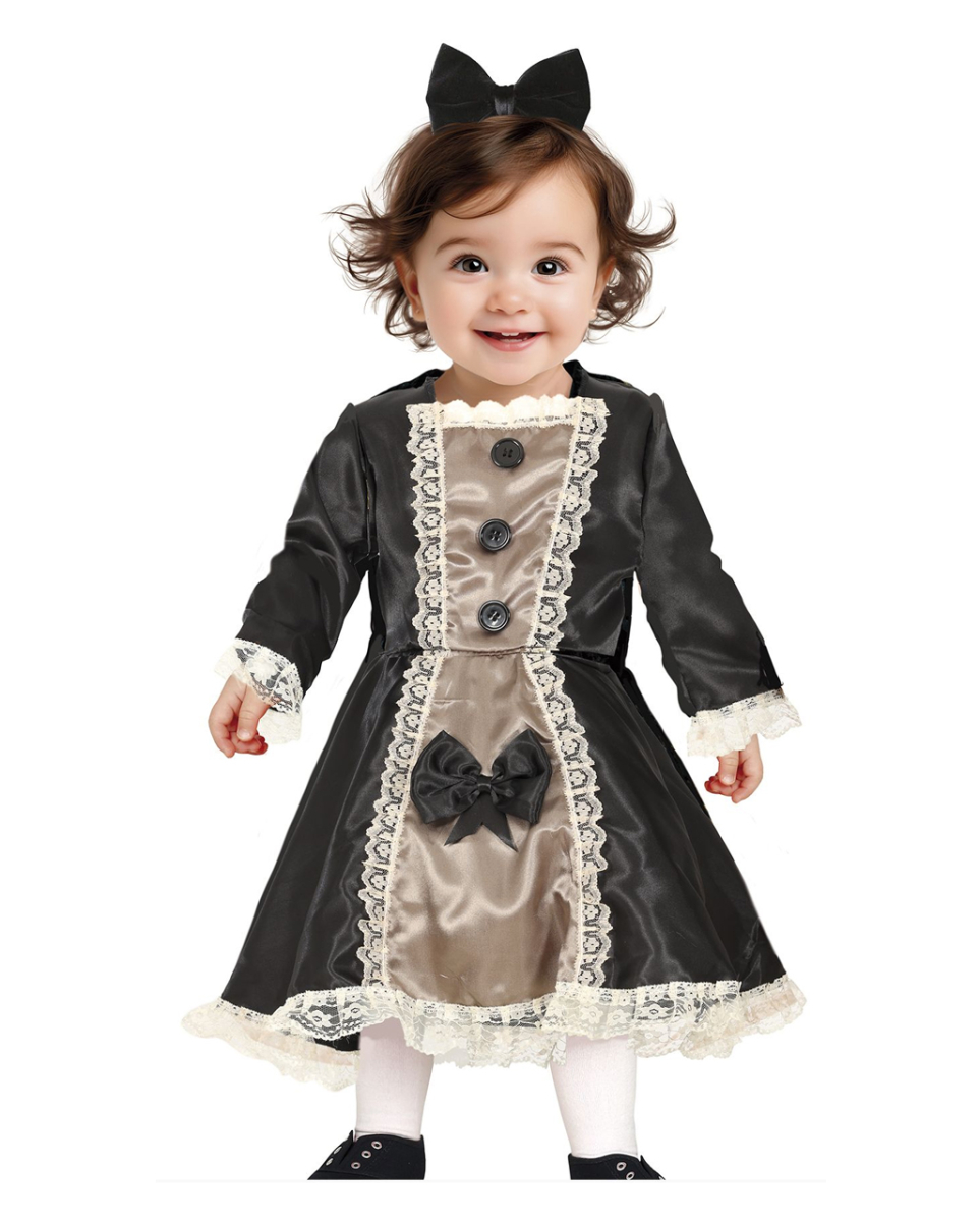Gothic Doll Kostüm für Kleinkinder