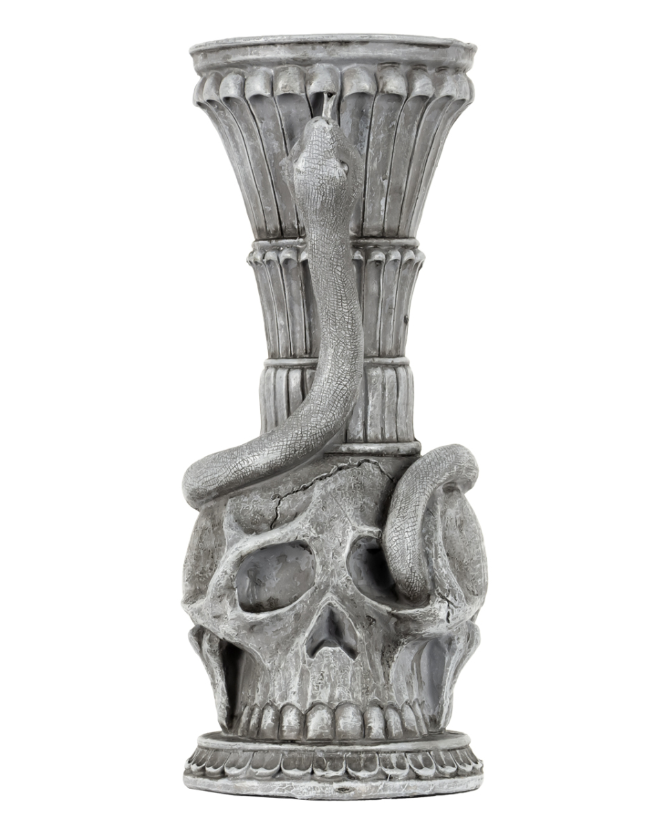 Gothic Totenkopf & Schlange Kerzenhalter 25cm