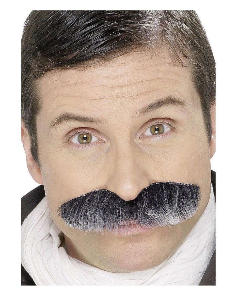 Schnauzbart grau meliert