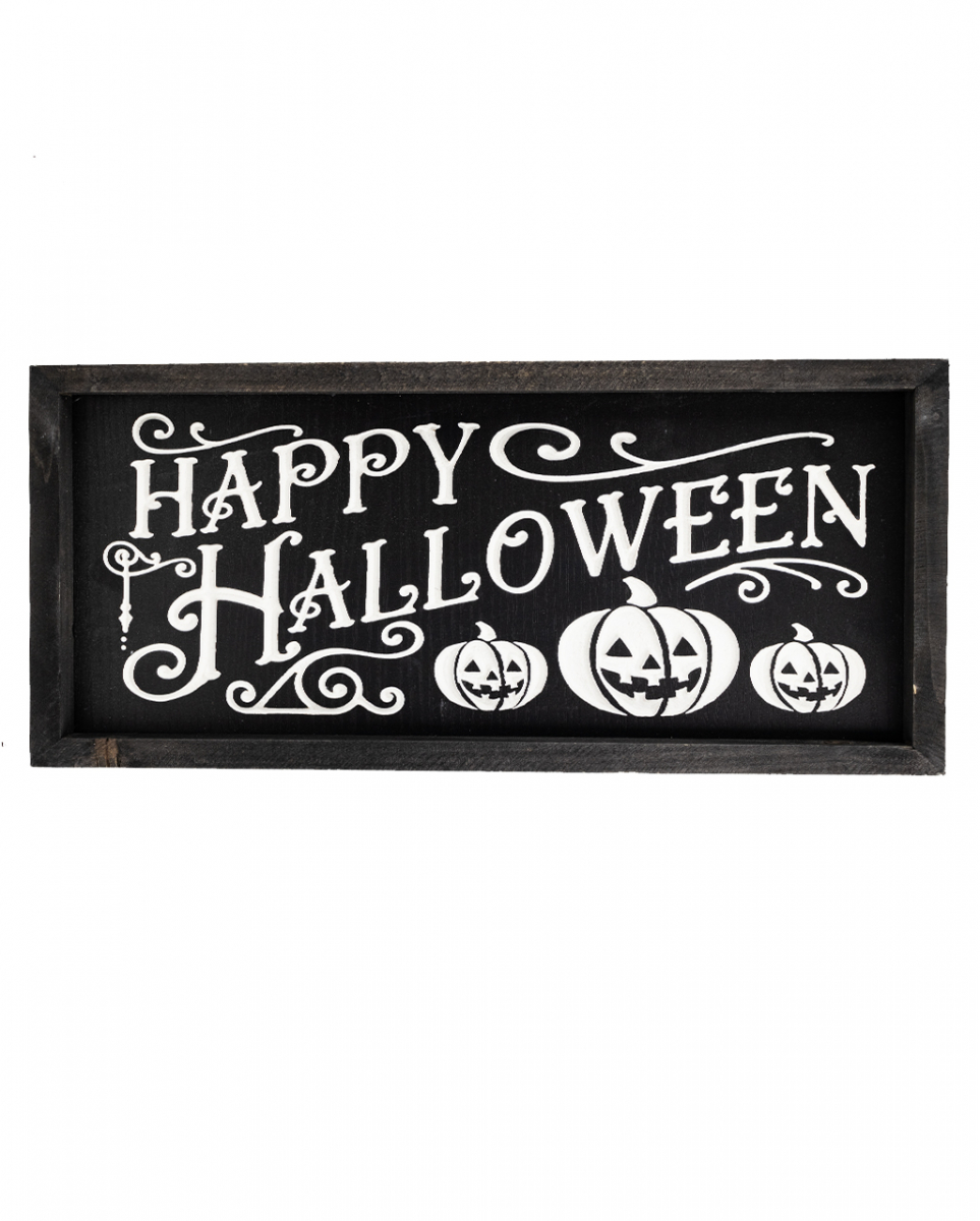 „Happy Halloween“ Wandbild mit Gravur 41cm