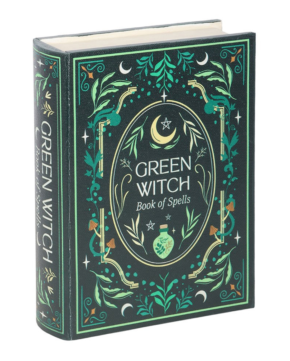 Grüne Hexe Buch Aufbewahrungsbox 21cm