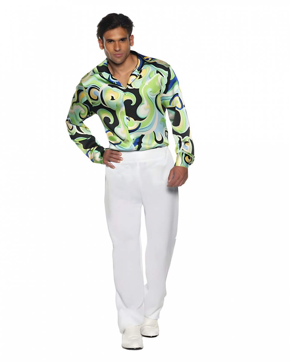 Grünes 60s Groovy Hemd