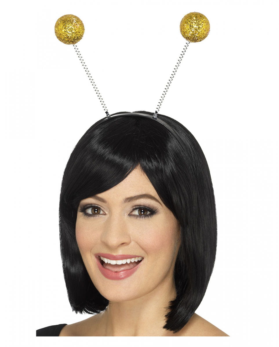 Goldener Glitter Bommel Haarreif