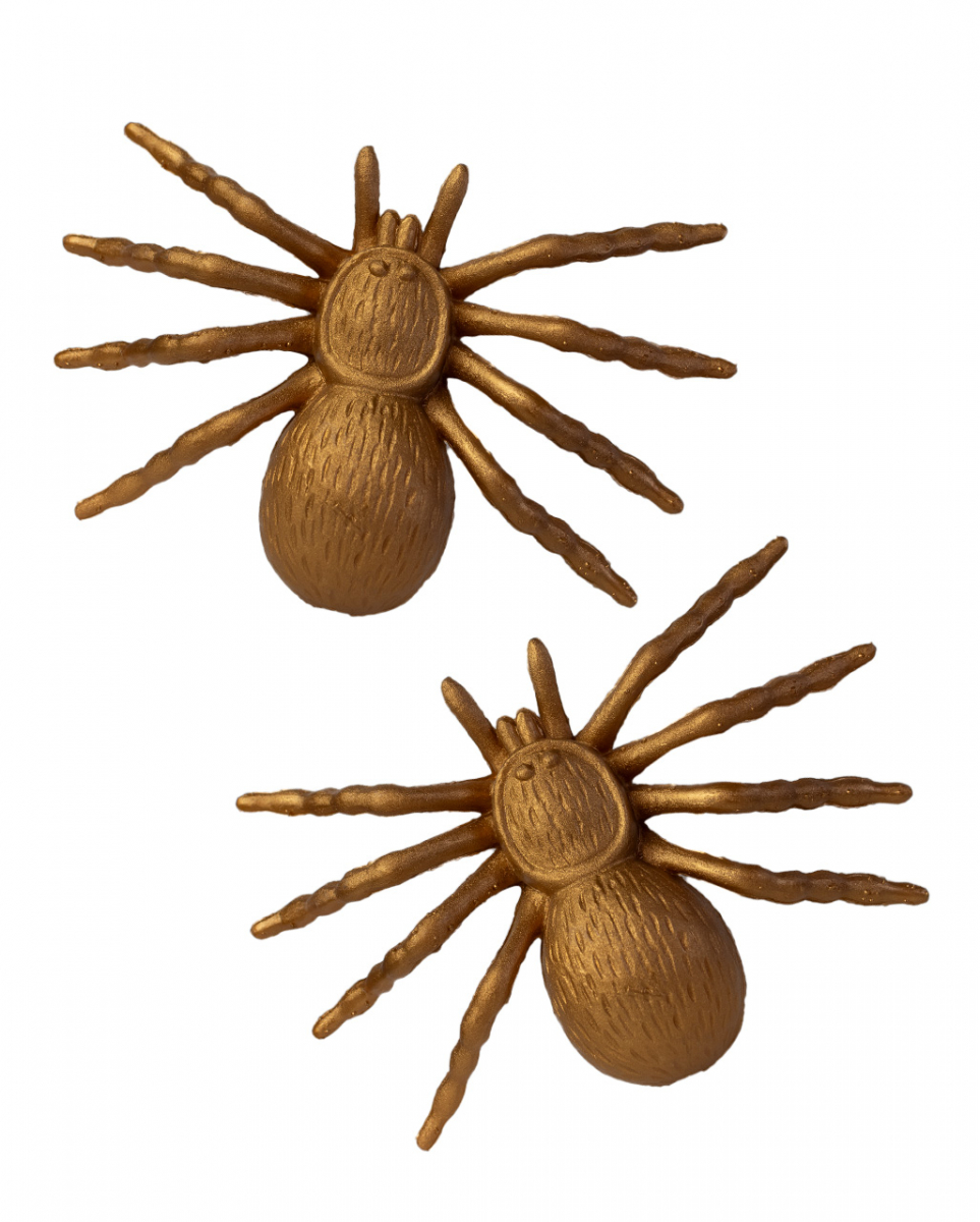 Deko Spinnen für Halloween Gold 2 St.