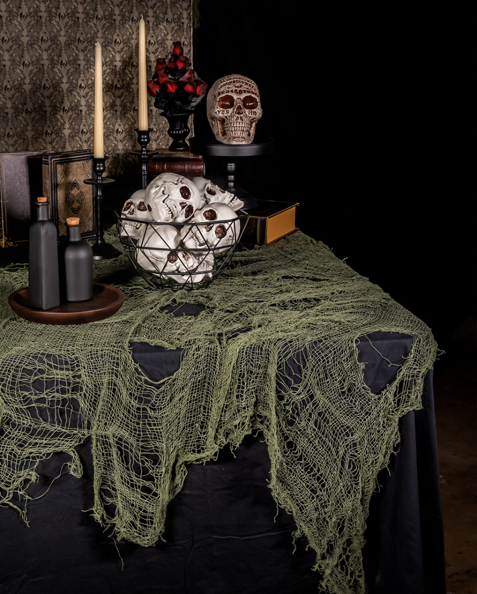 Halloween Lumpenstoff Grün 300x75cm
