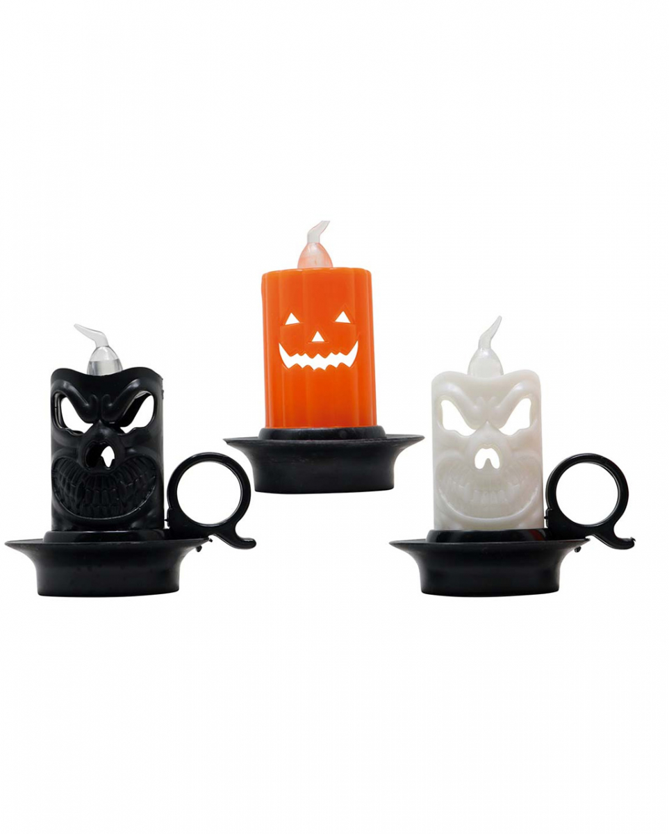 Halloween Mini-Laterne mit farbigem Flackerlicht 7cm
