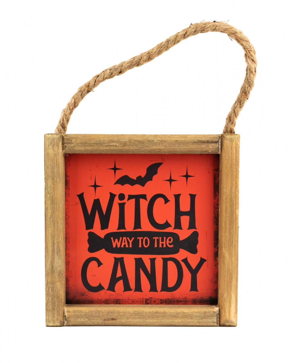 'Witch Way to the Candy' Halloween Wandbild 15cm