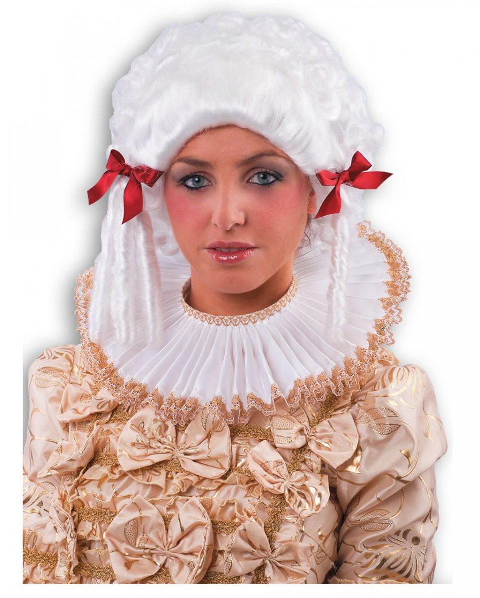 Kostümkragen Weiß mit Spitze