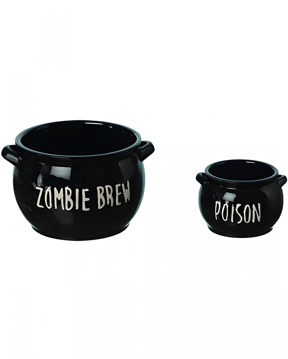 Keramik Hexenkessel Dip Schalen 2er Set