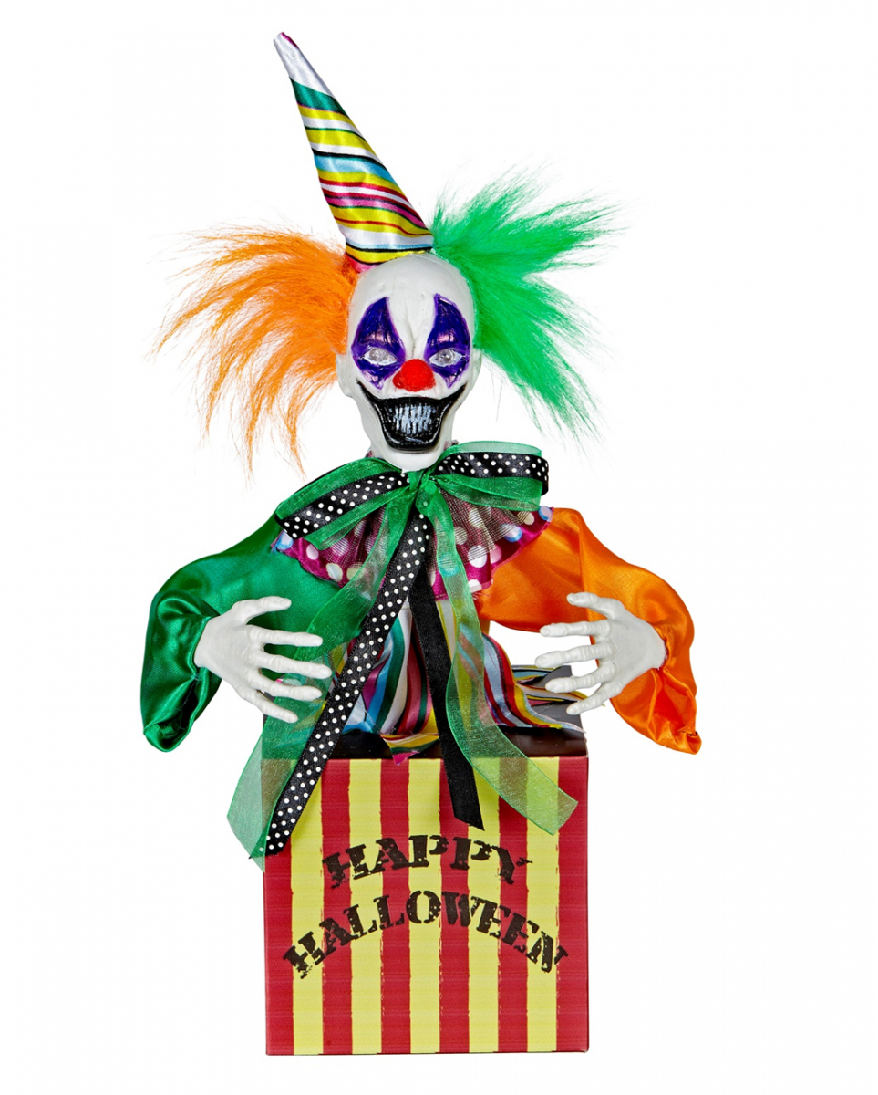 Hüpfender Clown in Popcorn Box