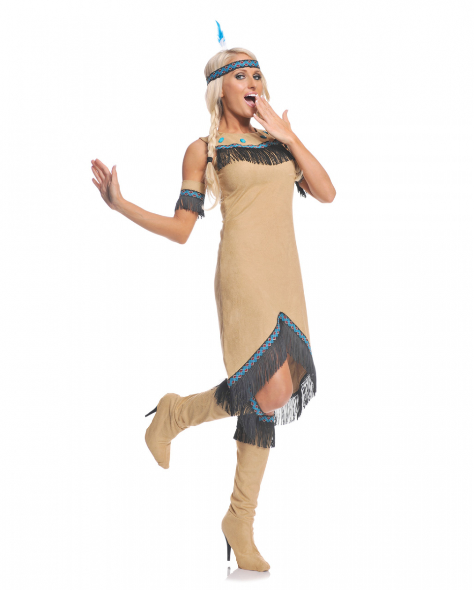 Indianer Maid Frauenkostüm mit Fransen